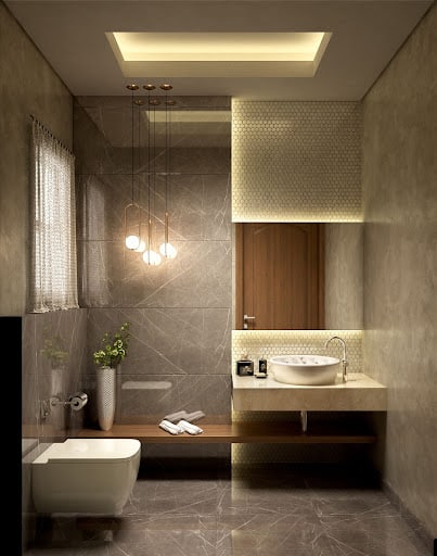 led strip lighting in the bathroom