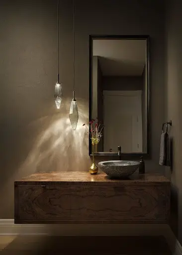 moody bathroom lighting idea