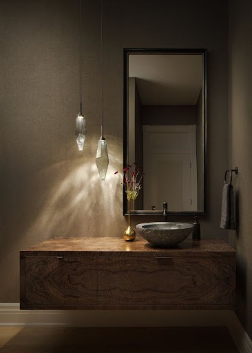 moody bathroom lighting idea