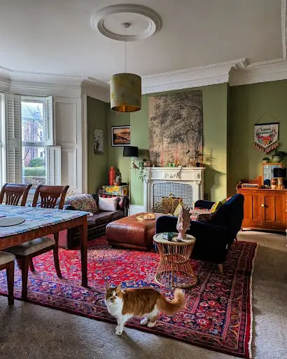 maximalist victorian living room