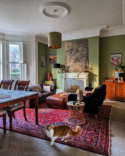 maximalist victorian living room