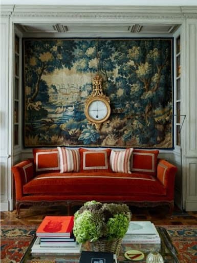 tapestry decor in living room