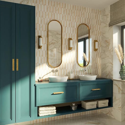 art deco bathroom cabinets