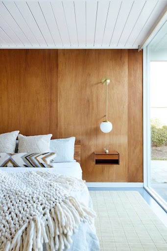 simple wood accent wall idea