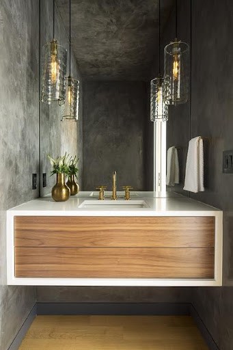 powder room vanity lighting