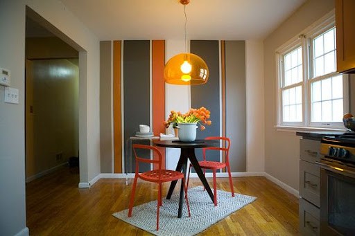 metallic accents for the dining room