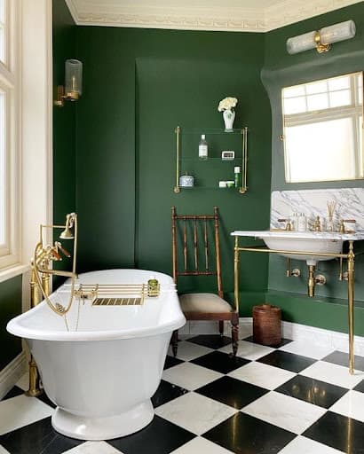 green bathroom idea