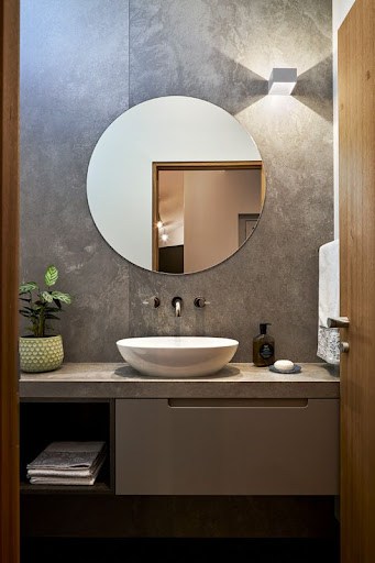 modern vanity powder room