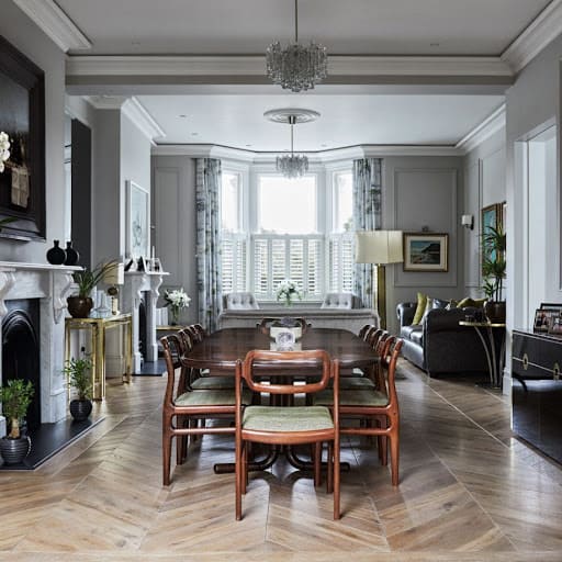 victorian living room dining room combo