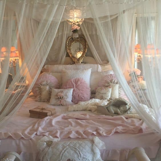 Dark coquette room decor design and idea  Whimsical bedroom, Aesthetic  bedroom, Dreamy room