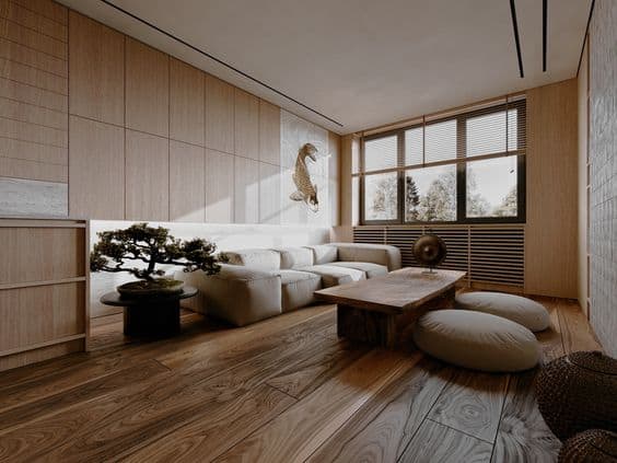 minimalist japanese living room