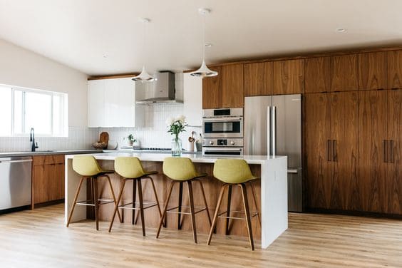 mid-century modern kitchen design 