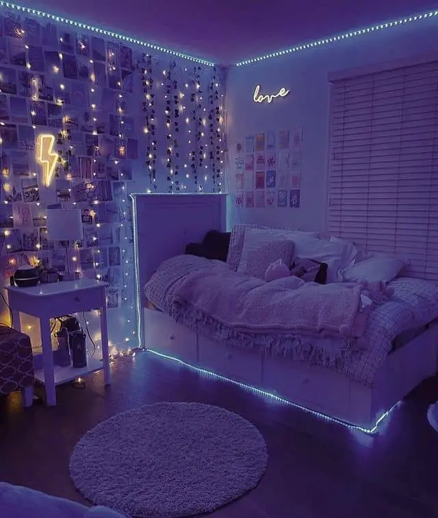neon bedroom design