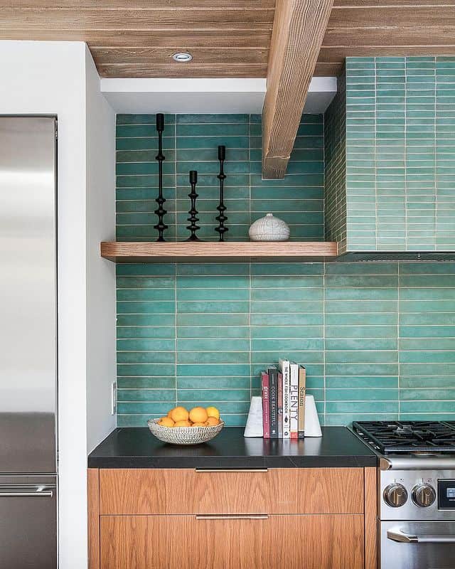 exposed beams in the kitchen