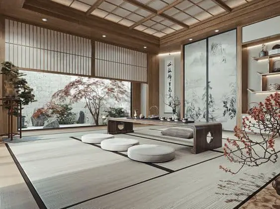 large traditional japanese living room