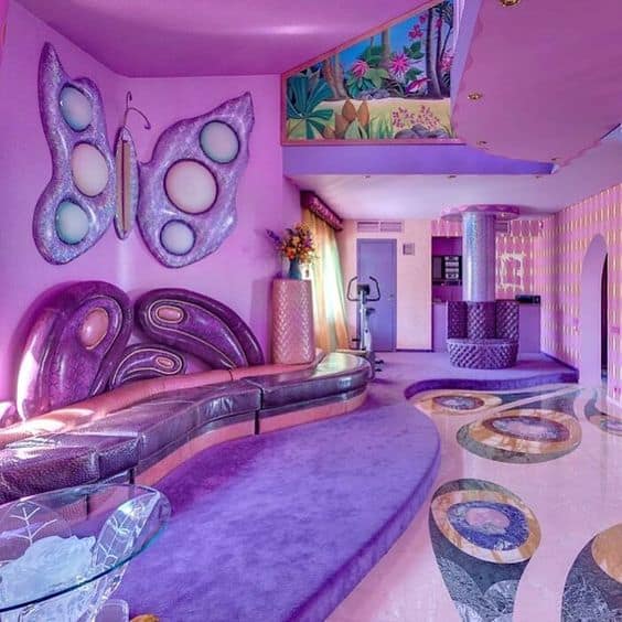 vaporwave art interior design