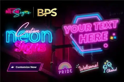 Neon signs on BPS