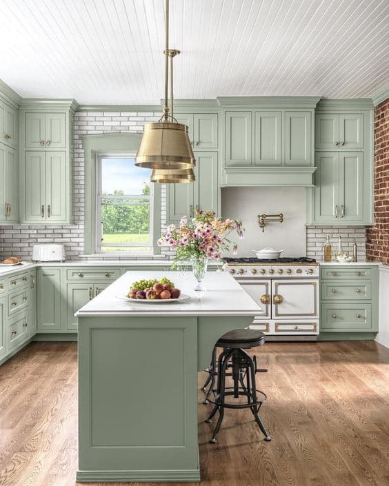 sea green kitchen design