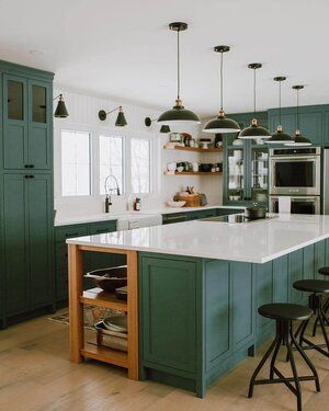 open shelving in the kitchen