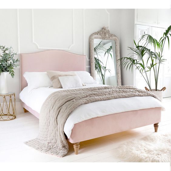 pink and white ethereal aesthetic room idea