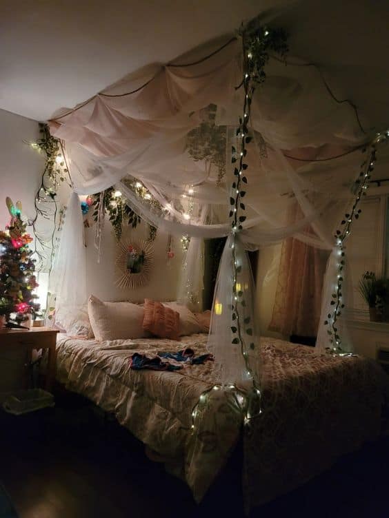 fairy light bedroom decor