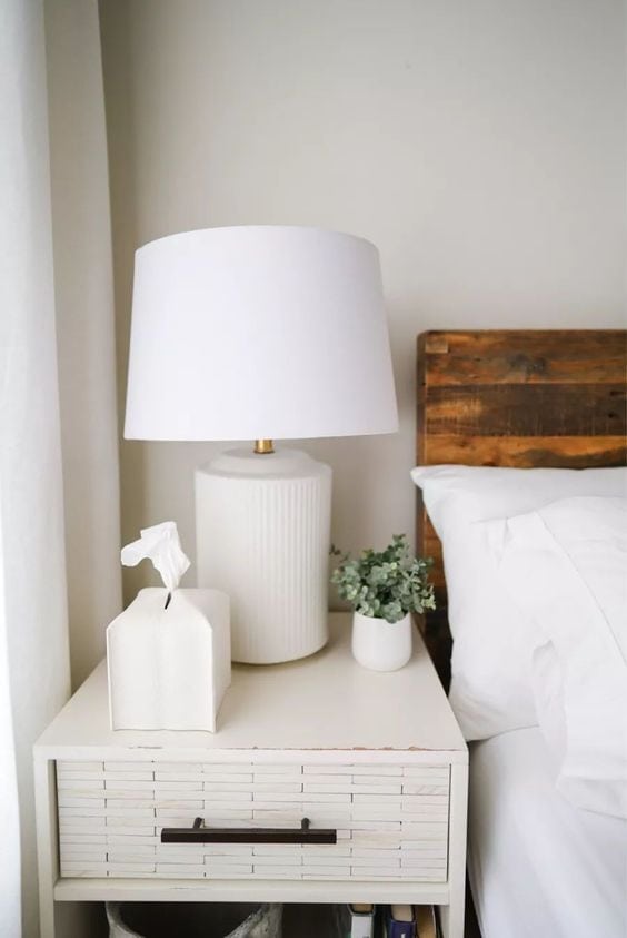 decorative tissue box cover on side table