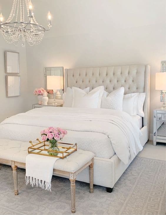 ethereal bedroom bedding design