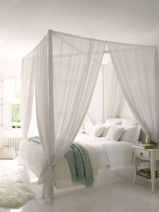 canopy bed decor in ethereal bedroom