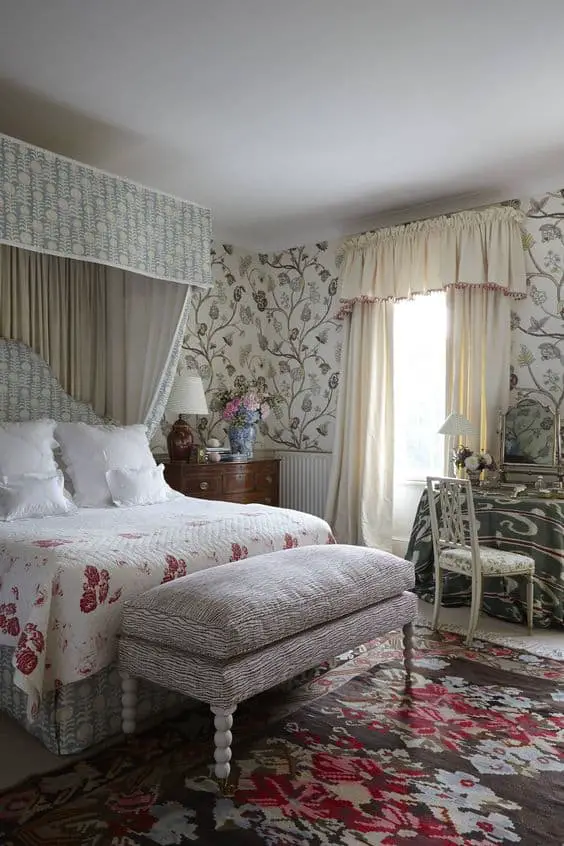 floral bedroom design