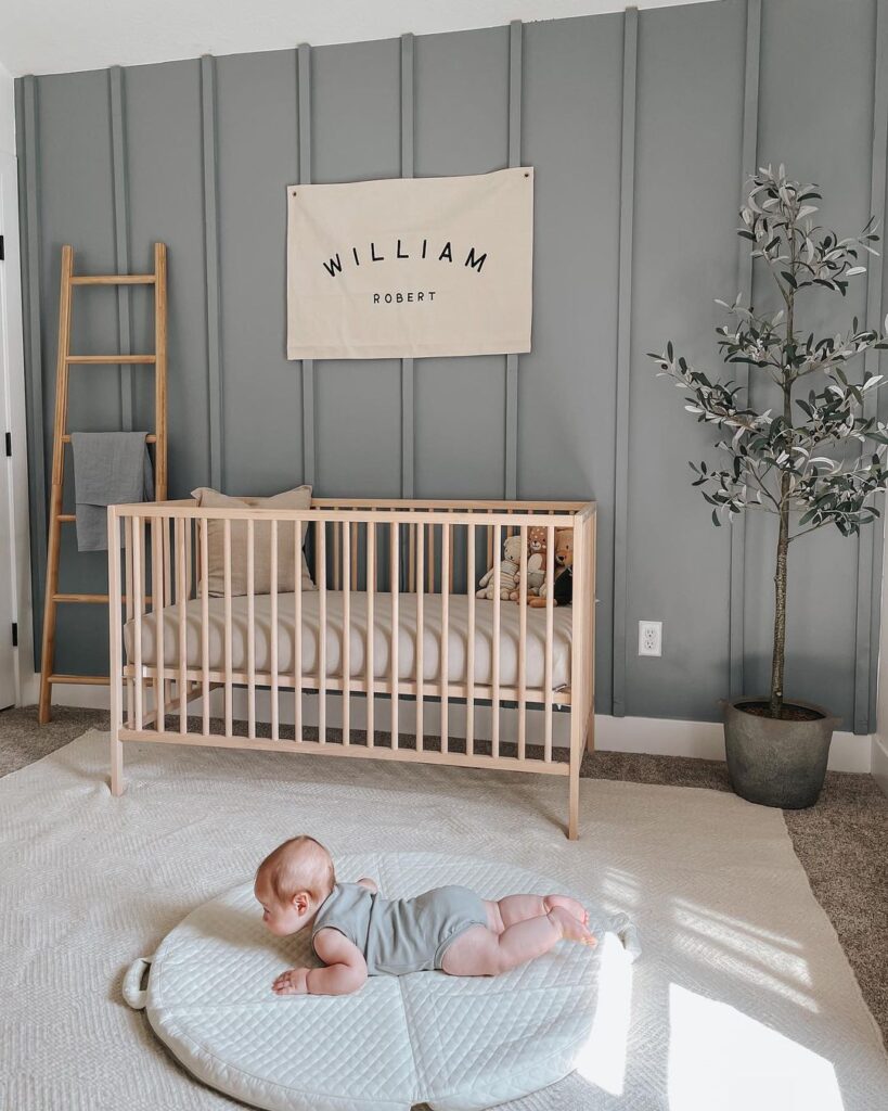 nursery with board and batten wall idea