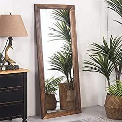 rustic entryway mirror idea