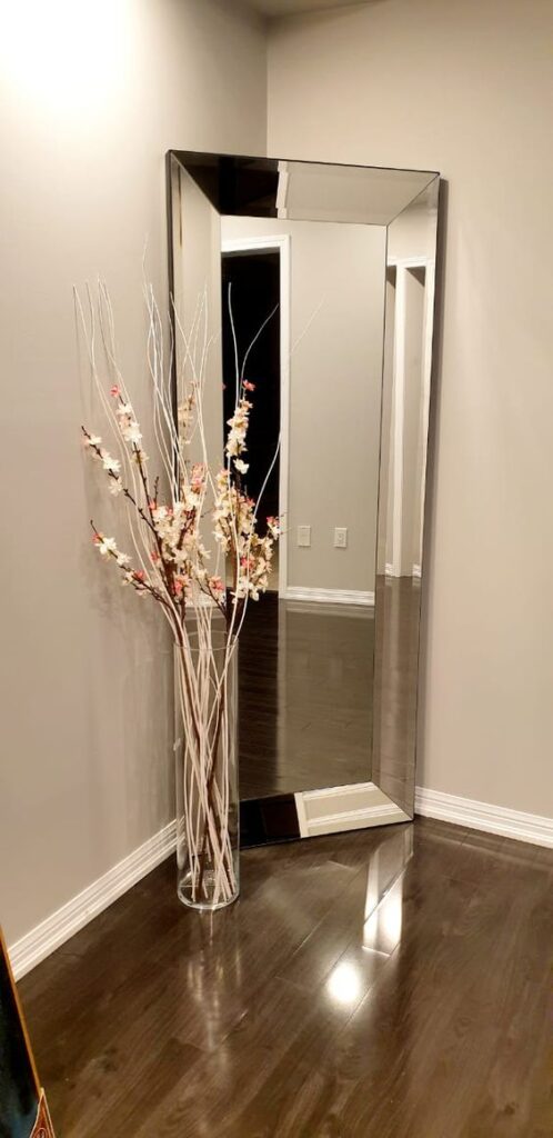 lavish entryway mirror idea